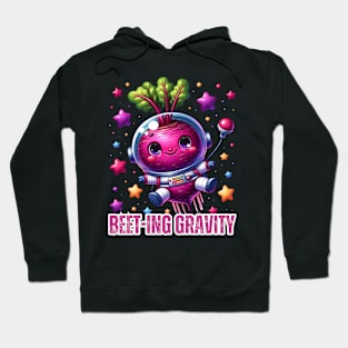 Astronaut Beet - Beet-ing Gravity Cosmic Tee Hoodie